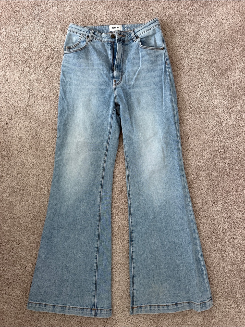 ROLLA'S Light Wash High-Rise Wide Leg Jeans